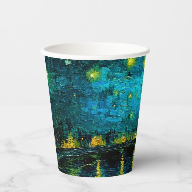 Van Gogh Starry Night Over the Rhône  Paper Cups (Front)