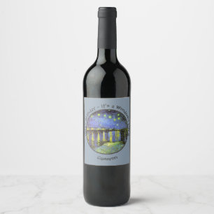 van Gogh Starry Night Over the Rhone Party Items Wine Label