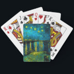 Van Gogh Starry Night Over the Rhône  Playing Cards<br><div class="desc">Playing Cards featuring Vincent van Gogh’s oil painting Starry Night Over the Rhône (1888). Shining yellow stars decorate the blue night sky as a couple strolls along a riverbank in Arles. A perfect gift for fans of Post-Impressionism and Dutch art.</div>