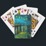 Van Gogh Starry Night Over the Rhône  Playing Cards<br><div class="desc">Playing Cards featuring Vincent van Gogh’s oil painting Starry Night Over the Rhône (1888). Shining yellow stars decorate the blue night sky as a couple strolls along a riverbank in Arles. A perfect gift for fans of Post-Impressionism and Dutch art.</div>