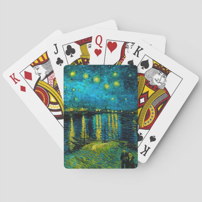 Van Gogh Starry Night Over the Rhône  Playing Cards (Back)