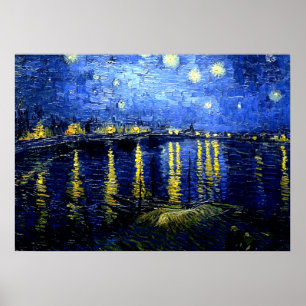 Van Gogh - Starry Night over the Rhone Poster