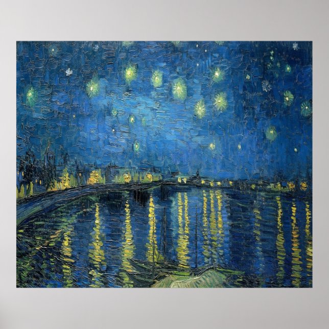 Van Gogh Starry Night Over the Rhone Poster (Front)