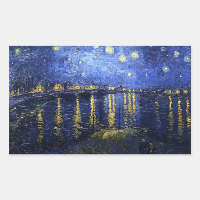 Van Gogh Starry Night Over The Rhone Stickers (Front)