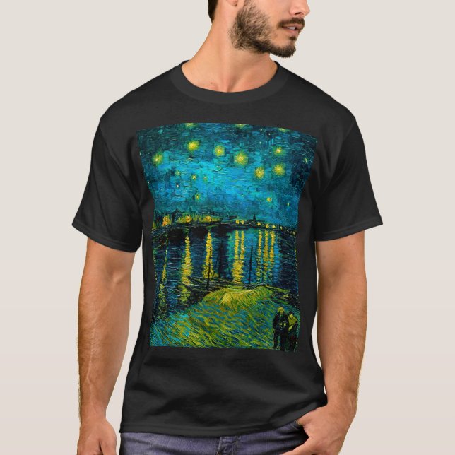 Van Gogh Starry Night Over the Rhône  T-Shirt (Front)
