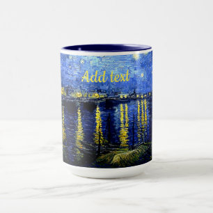 Van Gogh - Starry Night over the Rhone TEMPLATE Mug