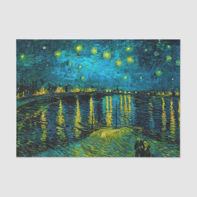 Van Gogh Starry Night Over the Rhône  Tissue Paper (Front)