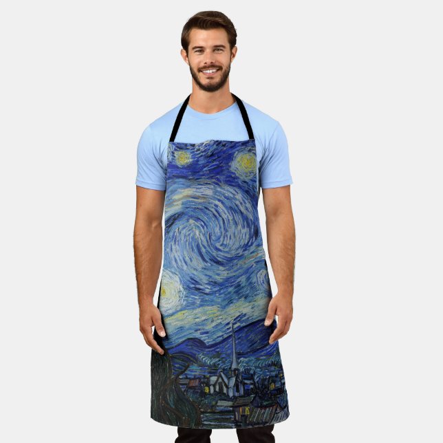 Van Gogh Starry Night Painting Apron (Worn)