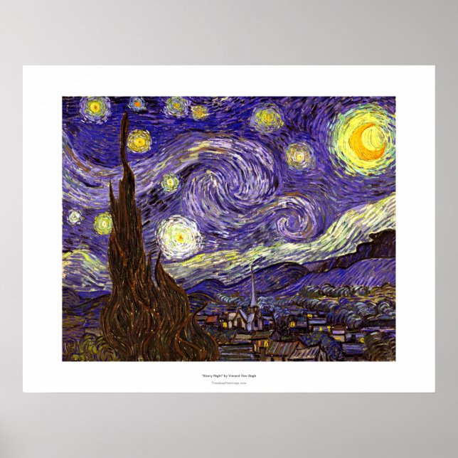 Van Gogh Starry Night painting by artist Vincent Poster (Front)