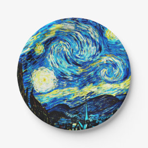 Van Gogh - Starry Night Paper Plate