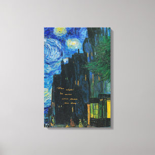 Van Gogh Starry Night Quote Collage Canvas Print