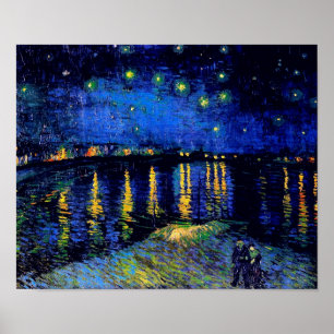 Van Gogh Starry Night Rhone (F474) Fine Art Poster