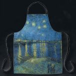 Van Gogh Starry Night Rhone Painting Apron<br><div class="desc">Vincent Van Gogh  (30 March 1853 – 29 July 1890) was an influential Dutch post-impressionist painter.  This painting is Starry Night over the Rhone.</div>