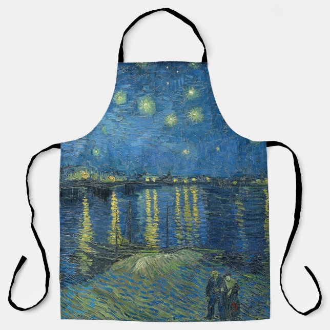 Van Gogh Starry Night Rhone Painting Apron (Front)
