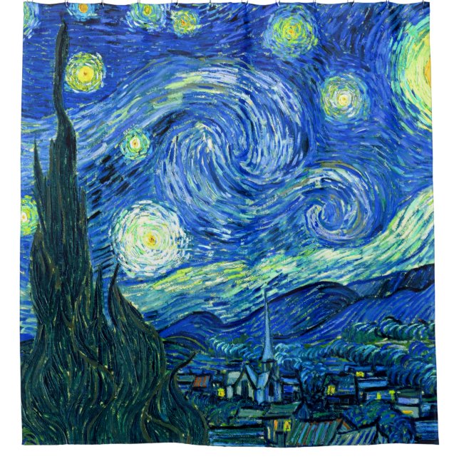 Van Gogh Starry Night Shower Curtain (Front)