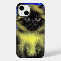 Van Gogh Starry Night Siamese Cat