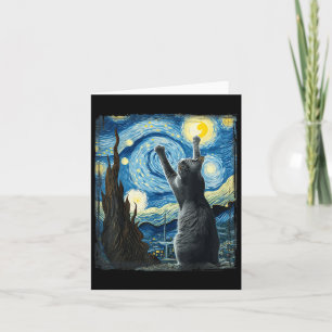 Van Gogh Starry Night Style Artistic Russian Blue  Card