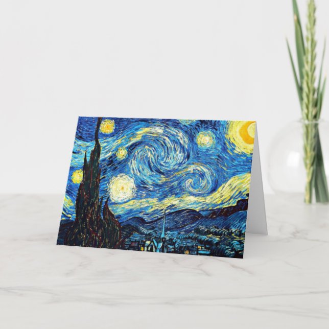 Van Gogh - Starry Night Thank You Card (Front)