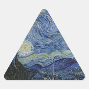 Van Gogh Starry Night Triangle Sticker