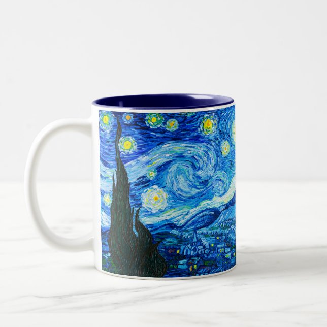 Van Gogh Starry Night Two-Tone Coffee Mug (Left)