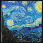 Van Gogh Starry Night vibrant fine art painting Napkin<br><div class="desc">Van Gogh Starry Night vibrant fine art painting cloth napkin</div>