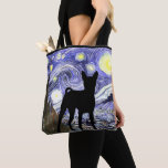 Van Gogh Starry Night With Basenji Dog Tote Bag<br><div class="desc">More great items in my store!</div>