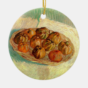 Van Gogh Still Life Basket Apples Vintage Fine Art Ceramic Tree Decoration