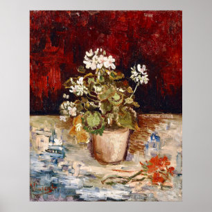 Van Gogh Still Life Pot of Geraniums  Poster