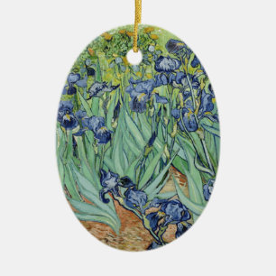Van Gogh Still Life: Vase with Irises Ceramic Ornament