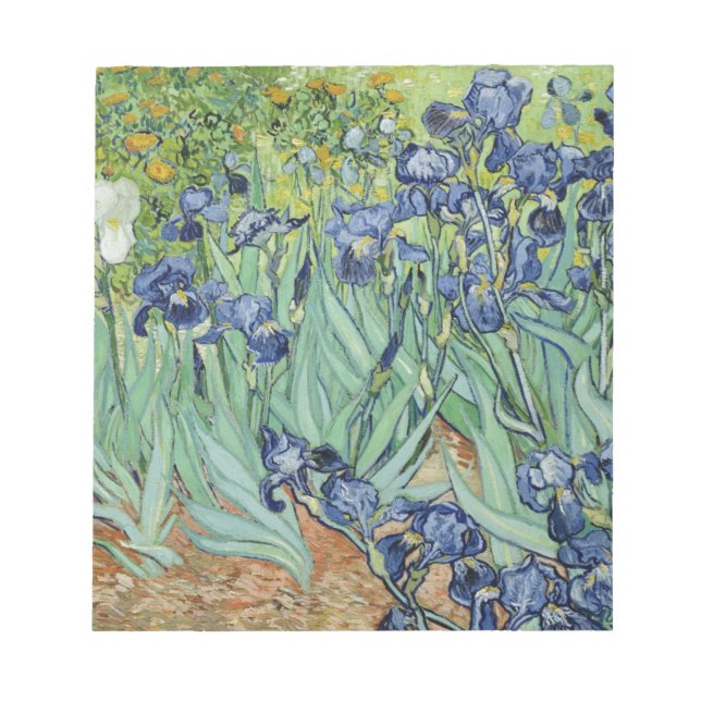 Van Gogh Still Life: Vase with Irises Notepad (Front)