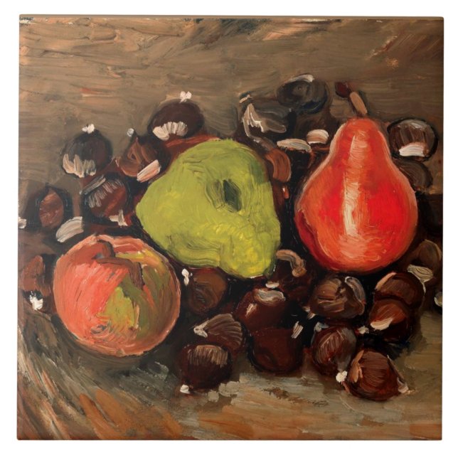 Van Gogh - Still Life with Fruit and Chestnuts Ceramic Tile (Front)