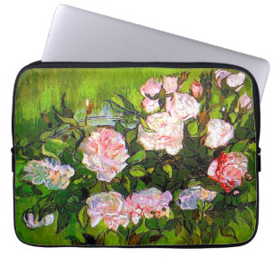 Van Gogh Still Life with Pink Roses Laptop Sleeve