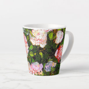 Van Gogh Still Life with Pink Roses Latte Mug