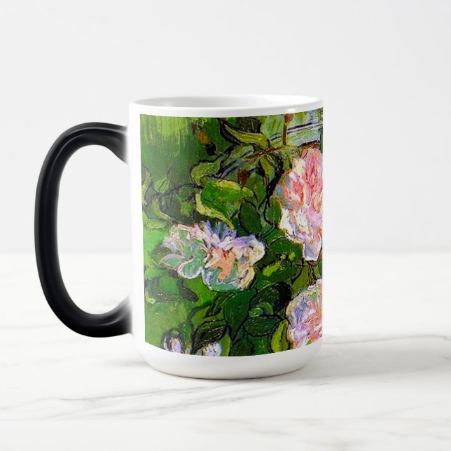 Van Gogh Still Life with Pink Roses Magic Mug (Left)