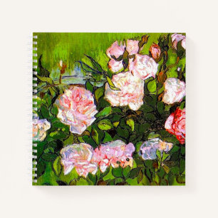 Van Gogh Still Life with Pink Roses Notebook
