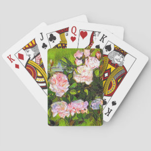 Van Gogh Still Life with Pink Roses Playing Cards