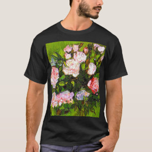 Van Gogh Still Life with Pink Roses T-Shirt