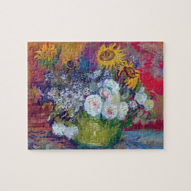 Van Gogh - Still Life With Roses And Sunflowers Jigsaw Puzzle (Horizontal)