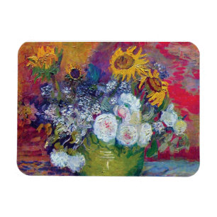 Van Gogh - Still Life With Roses And Sunflowers Magnet