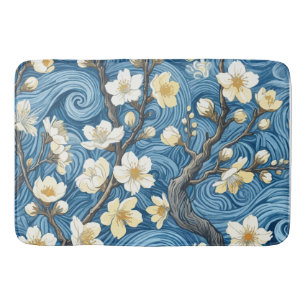 Van Gogh Style Almond Blossoms Bath Mat