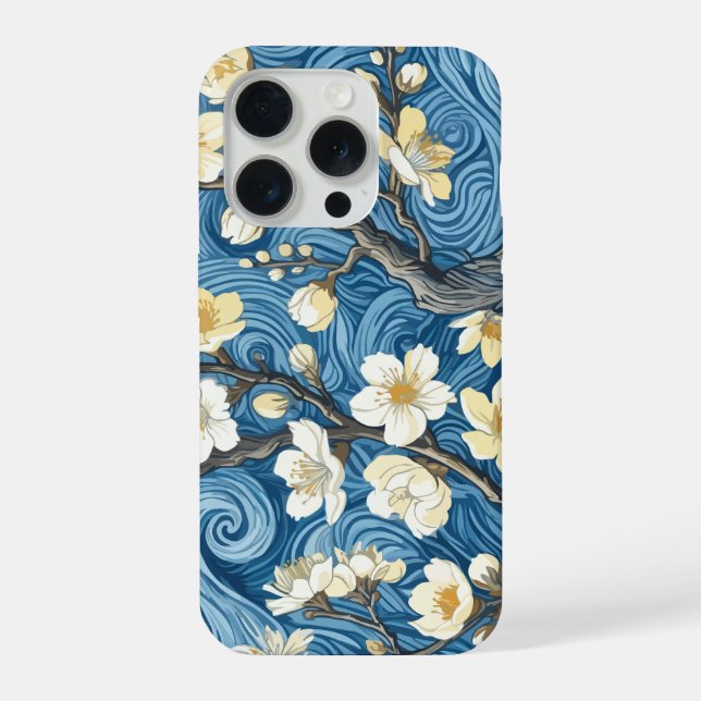 Van Gogh Style Almond Blossoms iPhone Case (Back)