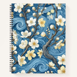 Van Gogh Style Almond Blossoms Notebook