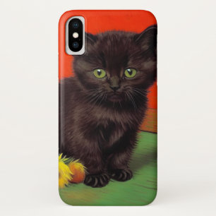 Van Gogh Style Black Cat iPhone X Case