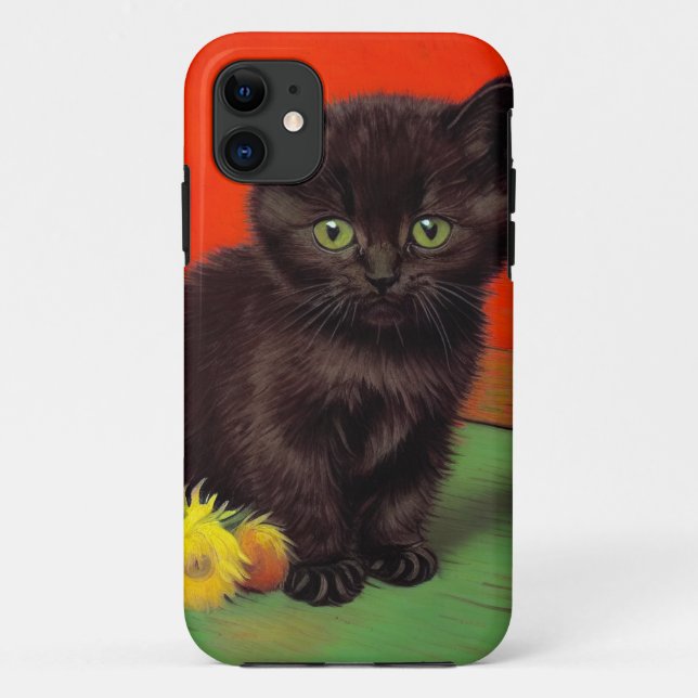 Van Gogh Style Black Cat Case-Mate iPhone Case (Back)