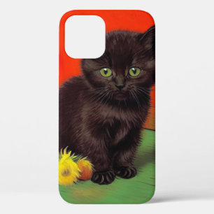 Van Gogh Style Black Cat iPhone 12 Case