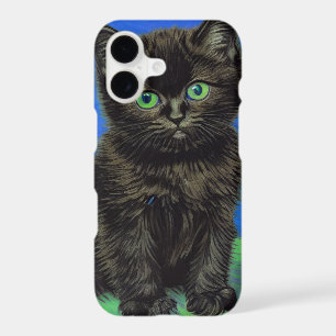 Van Gogh Style Black Kitten