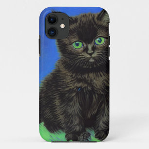Van Gogh Style Black Kitten iPhone 11 Case