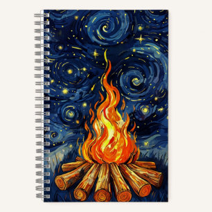 Van Gogh Style Campfire Notebook
