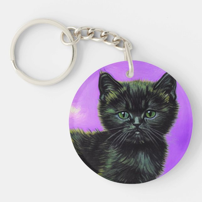 Van Gogh Style Cat Key Ring (Front)