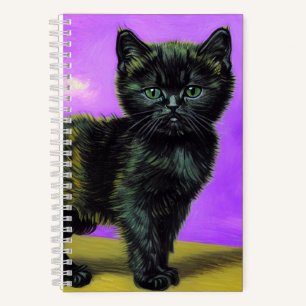 Van Gogh Style Cat Notebook